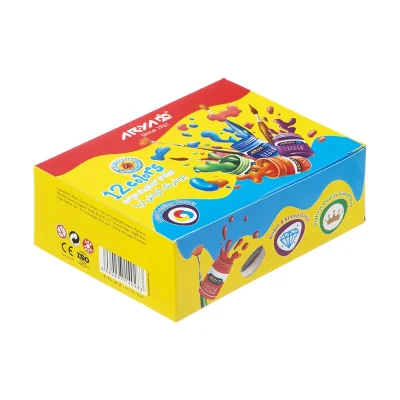 گواش 12 رنگ جعبه مقوایی آریا