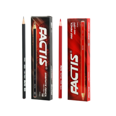 مداد مشکی و قرمز FACTIS