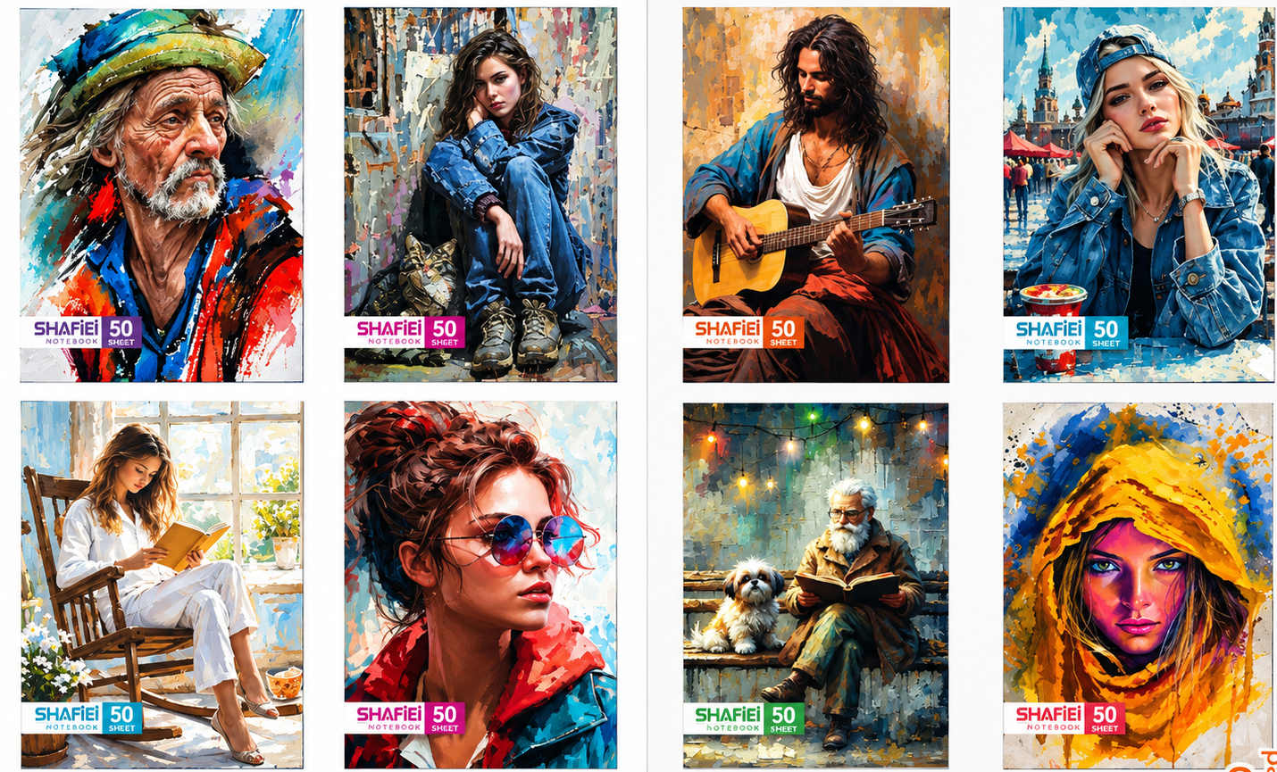 0D5305C8-A5FA-49E4-B924-07473914B288 دفتر کلاسیک دانشجویی 50 برگ جلد یووی - تصویر 1
